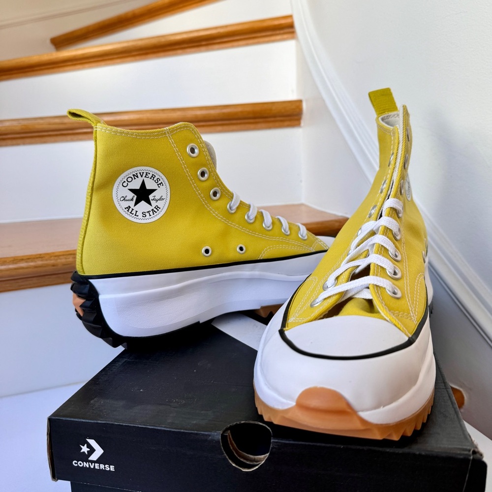 NWT Converse Run Star Hike Platform bitter lemon high top Chuck Taylor sneakers - Picture 7 of 12